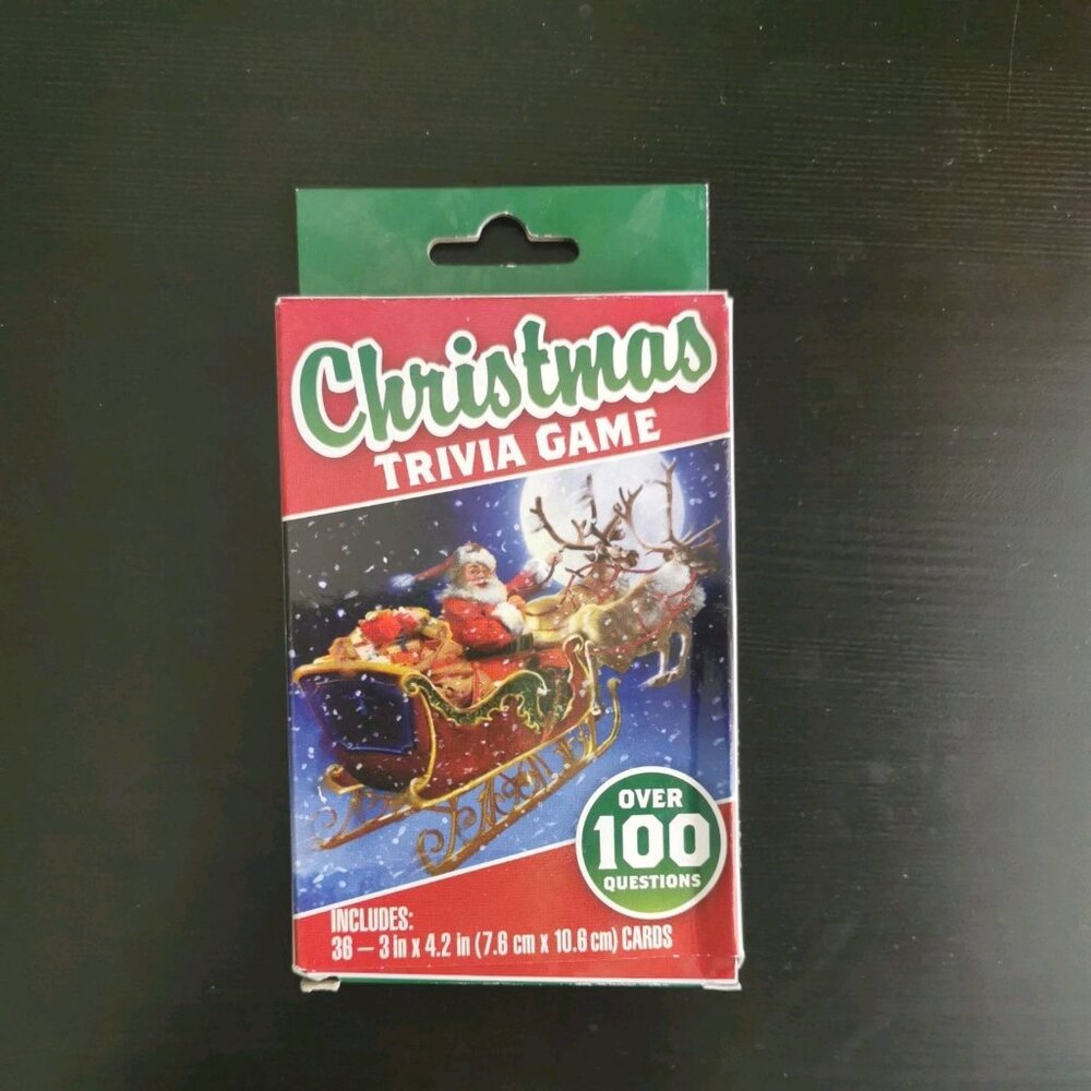 Greenbrier International, Christmas Trivia Card Game 100 Questions Multicolor‎